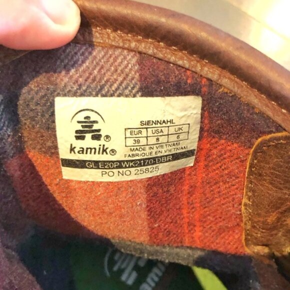 KAMIK Women Genuine Leather Brown Rubber Waterproof Outdoor Winter Boots Booties - Picture 7 of 12